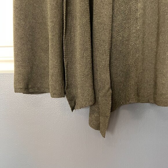 Eileen Fisher Open Front Knit Cardigan Olive Green Sz S Small - Picture 6 of 9